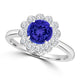 TMR121182 - Isla - Round Tanzanite and Diamond Ring Halo