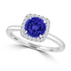 TMR121154 - Anna - Round Tanzanite and Diamond Ring Halo