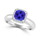 TMR121229 - Oaklyn - Cushion Tanzanite and Diamond Ring Halo