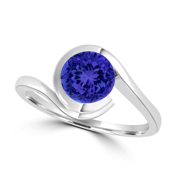 TMR121106 - Charlotte - Round Tanzanite Ring