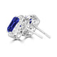 TMR121122 - Madison - Emerald Cut Tanzanite and Diamond Earring Halo