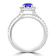 TMR121170 - Gabriella - Round Tanzanite and Diamond Ring Halo