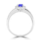 TMR121153 - Everly - Round Tanzanite and Diamond Ring Halo