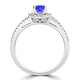 TMR121169 - Allison - Round Tanzanite and Diamond Ring Halo