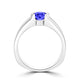 TMR121107 - Mia - Round Tanzanite and - Ring Solitaire