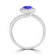 TMR121183 - Eliana - Round Tanzanite and Diamond Ring Halo