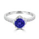 TMR121187 - Sadie - Round Tanzanite and Diamond Ring Halo