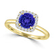 TMR121154 - Anna - Round Tanzanite and Diamond Ring Halo