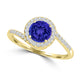 TMR121183 - Eliana - Round Tanzanite and Diamond Ring Halo