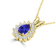 TMR121143 - Violet - Pear Tanzanite and Diamond Pendant