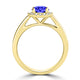 TMR121181 - Valentina - Round Tanzanite and Diamond Ring Halo