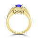 TMR121188 - Piper - Round Tanzanite and Diamond Ring Halo