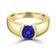 TMR121107 - Mia - Round Tanzanite and - Ring Solitaire