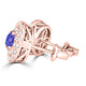 TMR121118 - Camila - Round Tanzanite and Diamond Earring Double Halo