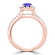 TMR121170 - Gabriella - Round Tanzanite and Diamond Ring Halo