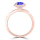 TMR121154 - Anna - Round Tanzanite and Diamond Ring Halo