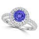 TMR121180 - Gianna - Round Tanzanite and Diamond Ring Halo