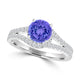 TMR121177 - Autumn - Round Tanzanite and Diamond Ring