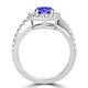 TMR121180 - Gianna - Round Tanzanite and Diamond Ring Halo