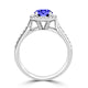 TMR121184 - Quinn - Round Tanzanite and Diamond Ring Halo