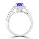 TMR121181 - Valentina - Round Tanzanite and Diamond Ring Halo