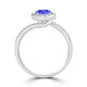 TMR121183 - Eliana - Round Tanzanite and Diamond Ring Halo