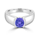 TMR121107 - Mia - Round Tanzanite and - Ring Solitaire