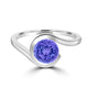 TMR121106 - Charlotte - Round Tanzanite Ring