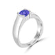 TMR121107 - Mia - Round Tanzanite and - Ring Solitaire