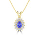 TMR121143 - Violet - Pear Tanzanite and Diamond Pendant