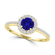 TMR121153 - Everly - Round Tanzanite and Diamond Ring Halo