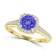 TMR121164 - Naomi - Round Tanzanite and Diamond Ring Halo