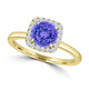 TMR121154 - Anna - Round Tanzanite and Diamond Ring Halo