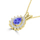 TMR121143 - Violet - Pear Tanzanite and Diamond Pendant