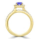 TMR121170 - Gabriella - Round Tanzanite and Diamond Ring Halo