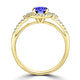 TMR121176 - Serenity - Round Tanzanite and Diamond Ring Halo