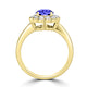 TMR121182 - Isla - Round Tanzanite and Diamond Ring Halo