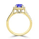 TMR121184 - Quinn - Round Tanzanite and Diamond Ring Halo