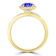 TMR121154 - Anna - Round Tanzanite and Diamond Ring Halo