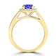 TMR121181 - Valentina - Round Tanzanite and Diamond Ring Halo