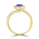 TMR121183 - Eliana - Round Tanzanite and Diamond Ring Halo