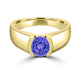 TMR121107 - Mia - Round Tanzanite and - Ring Solitaire