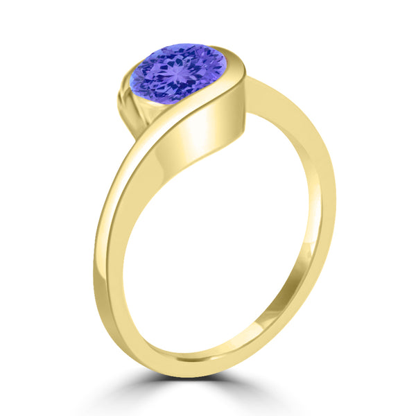 TMR121106 - Charlotte - Round Tanzanite Ring