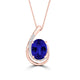 TMR121130 - Nora - Oval Tanzanite and Diamond Pendant
