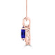 TMR121130 - Nora - Oval Tanzanite and Diamond Pendant