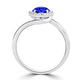 TMR121198 - Sophie - Oval Tanzanite and Diamond Ring Halo
