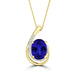 TMR121130 - Nora - Oval Tanzanite and Diamond Pendant