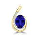 TMR121130 - Nora - Oval Tanzanite and Diamond Pendant