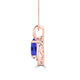 TMR121130 - Nora - Oval Tanzanite and Diamond Pendant