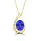 TMR121130 - Nora - Oval Tanzanite and Diamond Pendant